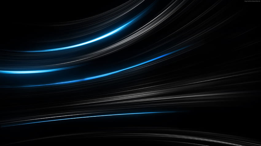 Windows 10 Dark Blue Background, Black and Blue Digital HD wallpaper