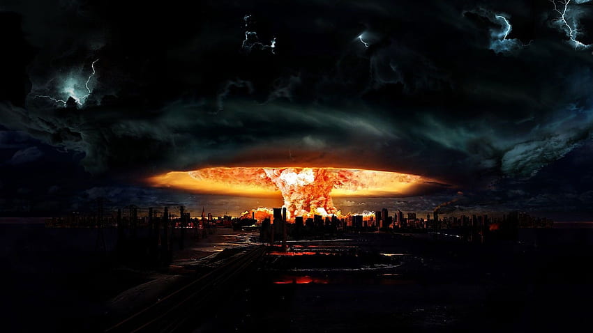 Nuclear explosion lightning storm horror . HD wallpaper | Pxfuel