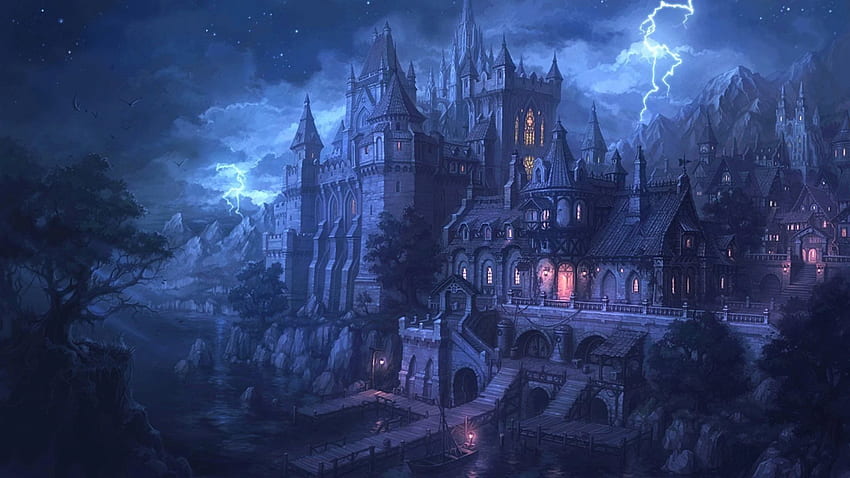Fantasy Castle fantastico, Anime Castle Sfondo HD