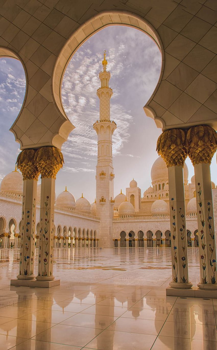 Os pilares da Terra. Cultura Muçulmana, Arquitetura de Mesquita, Grande Mesquita Sheikh Zayed, Cultura Árabe Papel de parede de celular HD