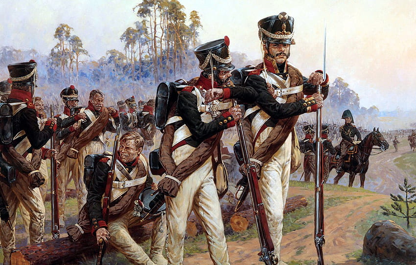 soldato, guerra, storia, uniforme, Averyanov Alexander, giugno 1812 per , sezione живопись, Storia militare Sfondo HD