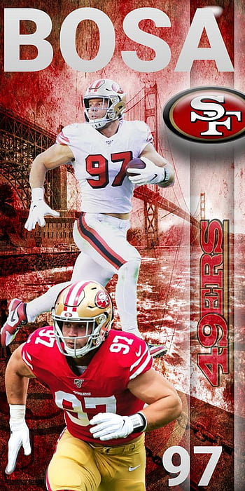 Nick Bosa phone wallpaper that I made. Go Niners! : r/49ers