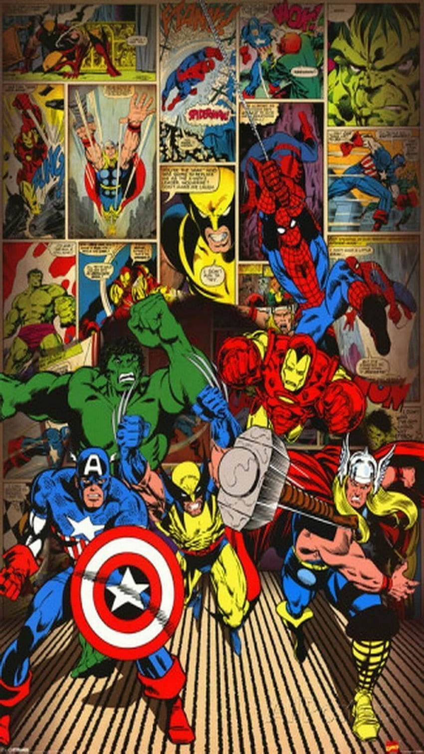 25 Marvel Cartoon - พื้นหลัง Android / iPhone (png / jpg) (2021), หนังสือการ์ตูนอเวนเจอร์ส วอลล์เปเปอร์โทรศัพท์ HD