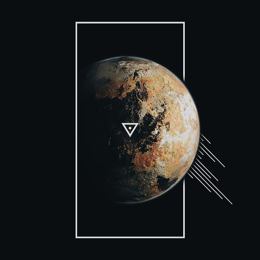 Miscelánea, Varios, Líneas, Planeta, Triángulo, Geometría, Marco fondo de pantalla del teléfono