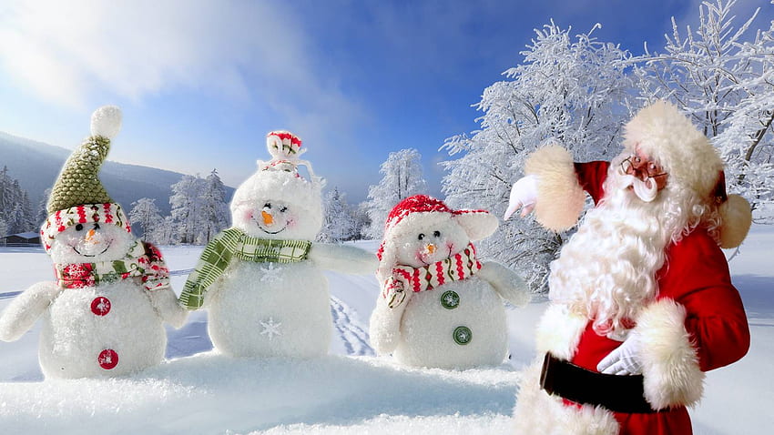 Real Snowman Christmas Background - - - Tip HD wallpaper | Pxfuel