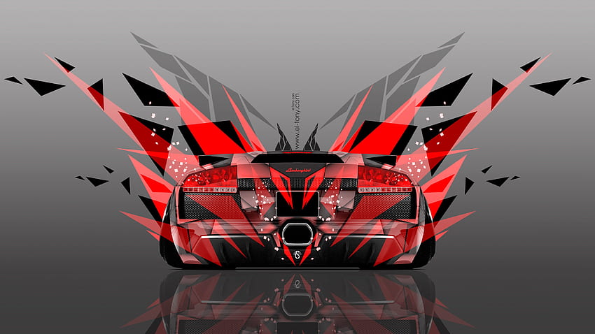 Lamborghini Murcielago Back Abstract Transformer Car 2014, Colorful ...