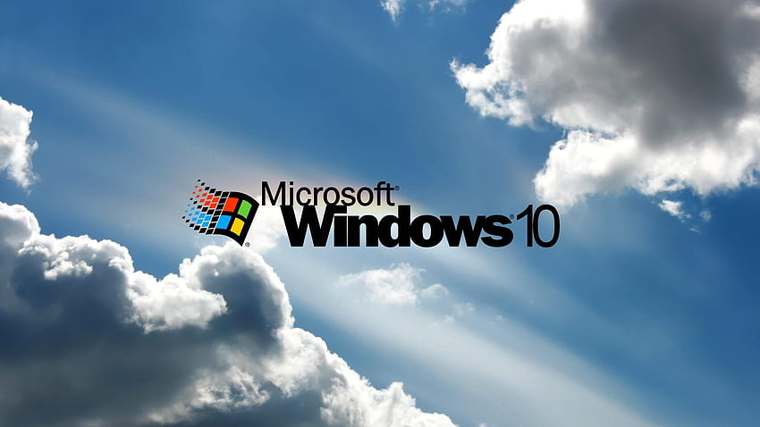 Nubes de Windows 98, ventanas antiguas fondo de pantalla