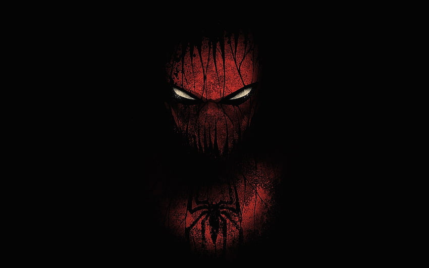 Vermelho e preto, homem aranha, mínimo papel de parede HD