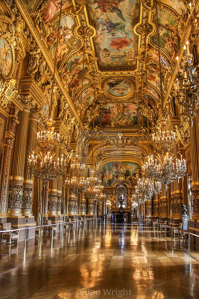 Großes Foyer des Opernhauses Palais Garnier - Lizenz oder Ausdruck für 5,00 £. , Pariser Opernhaus HD-Handy-Hintergrundbild