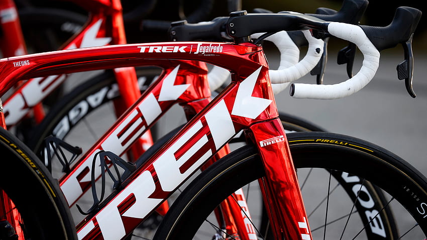 Les vélos Trek Segafredo reçoivent tous les nouveaux schémas de couleurs avant le Tour de France et le Giro d'Italia Donne, Trek Bikes Logo Fond d'écran HD