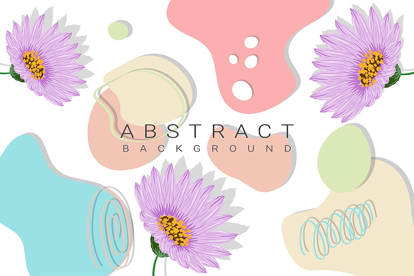 Abstract floral background with pastel color 1922151 - Vectors, Clipart Graphics & Vector Art HD wallpaper