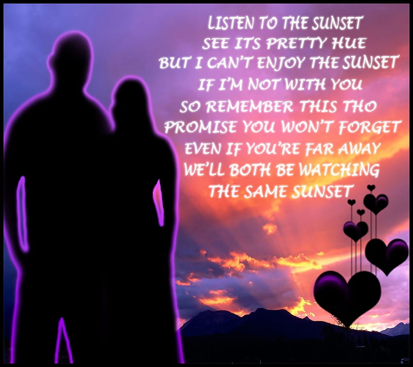 Sunset love, sweet, love, sunset, forever, together HD wallpaper | Pxfuel