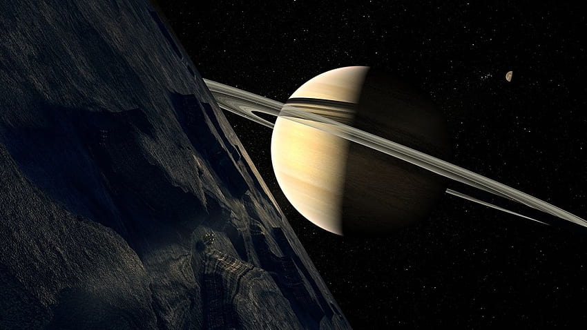 planet Saturn planet Ring system Space 3D Graphics HD wallpaper