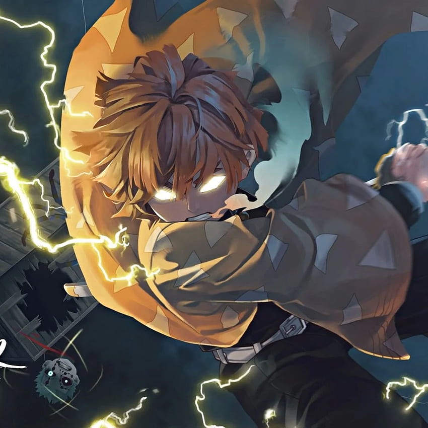 Anime Breath Of Thunder - Zenitsu Kimetsu No aiba Fond d'écran de téléphone HD