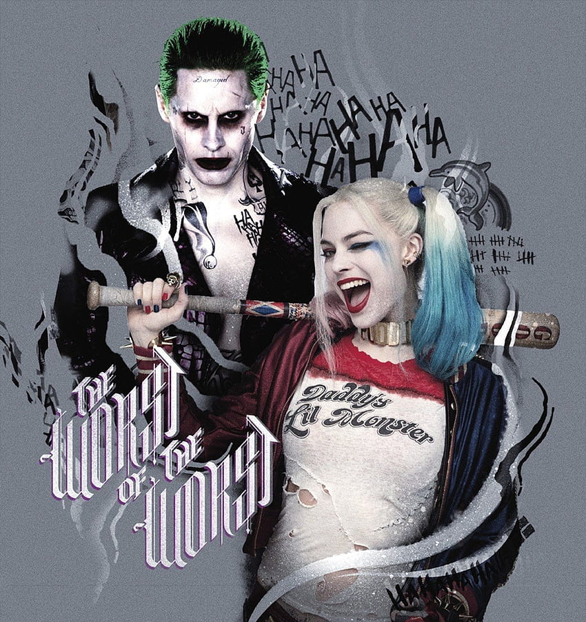 Suicide Squad Harley Quinn Joker dan latar belakang, Crazy Love Joker dan Harley Quinn wallpaper ponsel HD