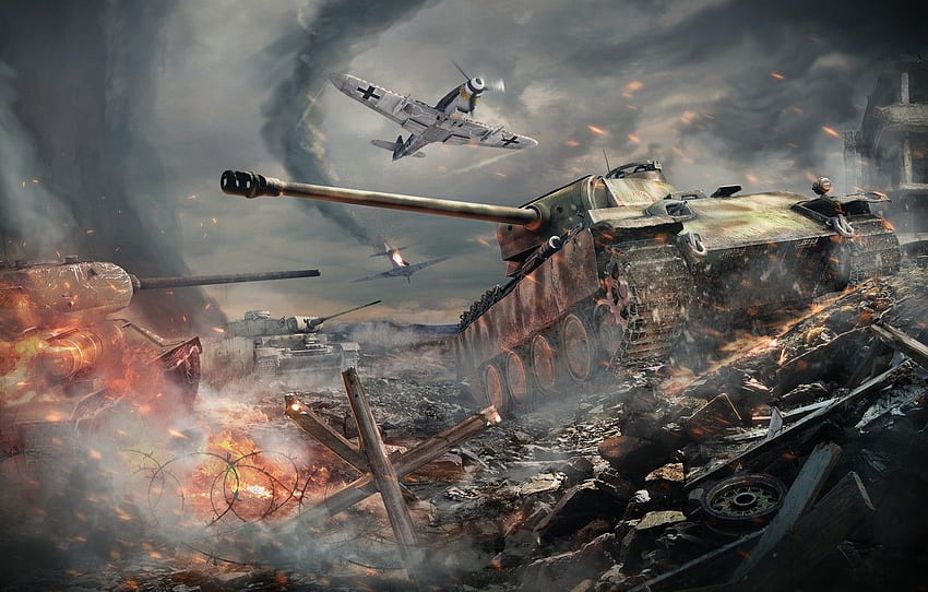 Fighter, Aviation, Tanks, Panther, War Thunder, Gaijin HD wallpaper