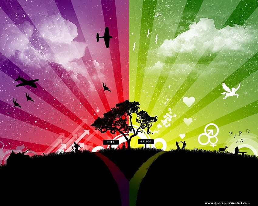 For > Cool Design . Vector art, Peace, War And Peace HD wallpaper