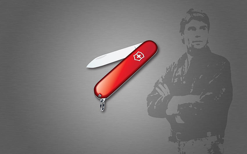 minimalistic, Silhouette, Stencil, Knives, Gradient, Swiss, Army, MacGyver HD wallpaper
