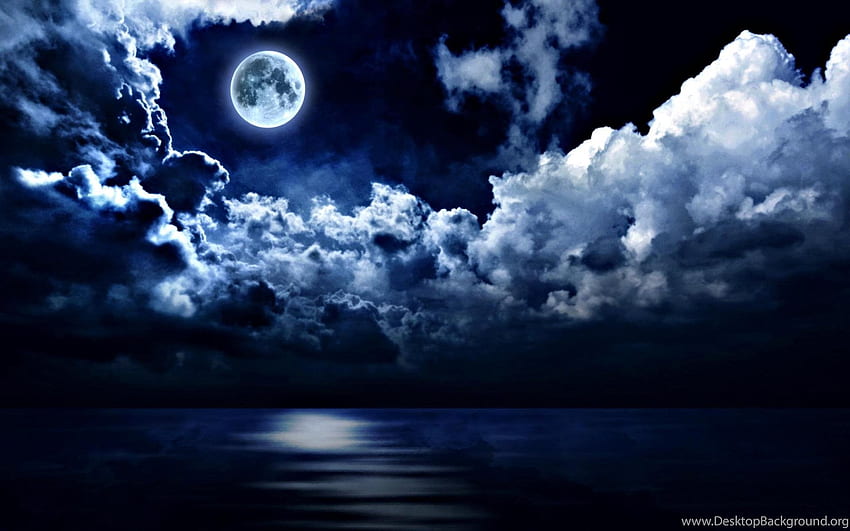 Lua cheia, fundo de fundo de lua cheia, lua noturna papel de parede HD