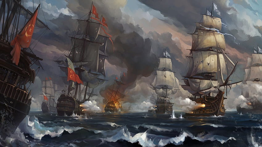 Pertempuran Laut oleh haryarti [] : Wallpaper HD