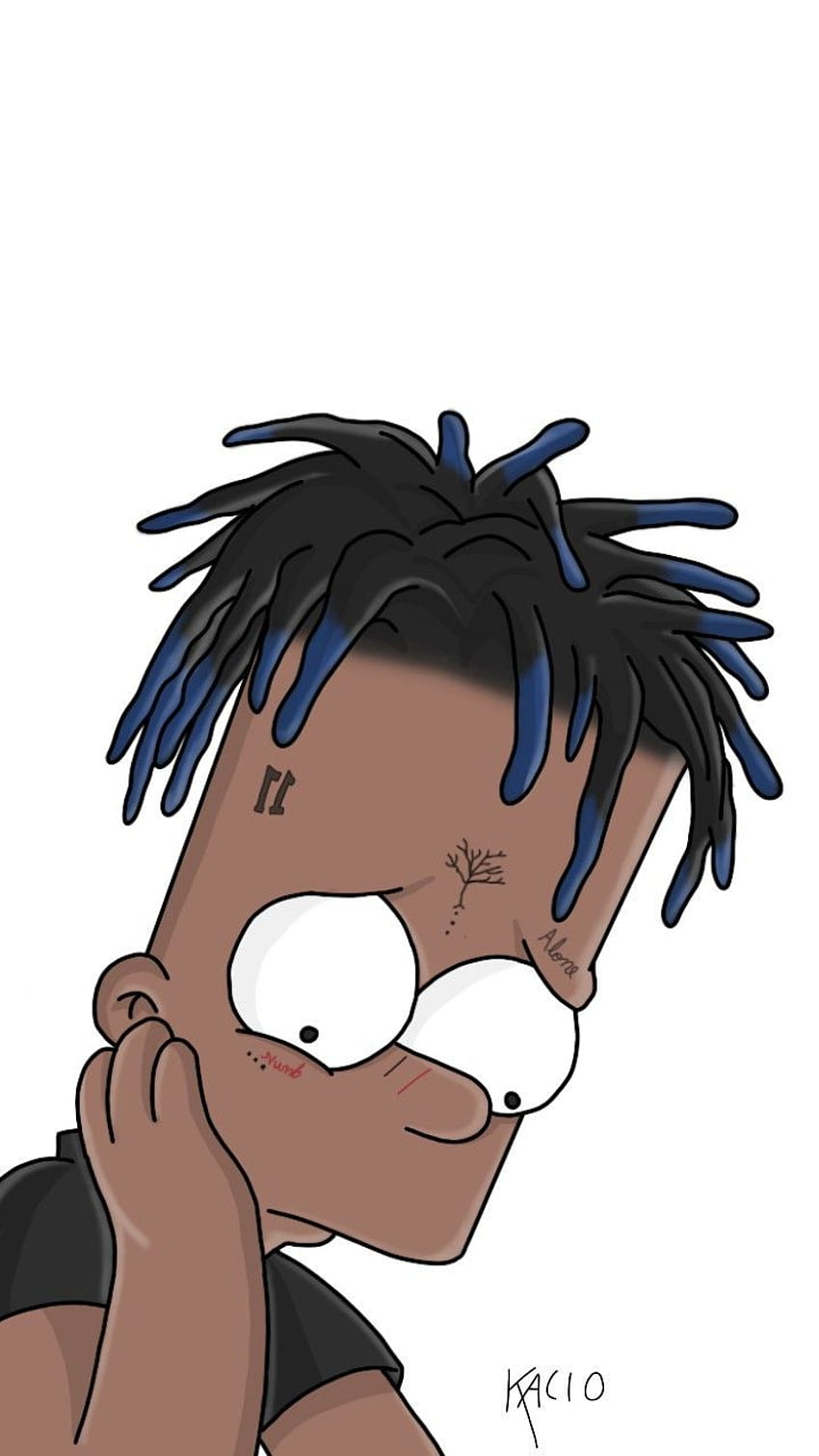 Bart Sad, black, lol, rap, simpson, simpsons, triste, xd, HD phone  wallpaper