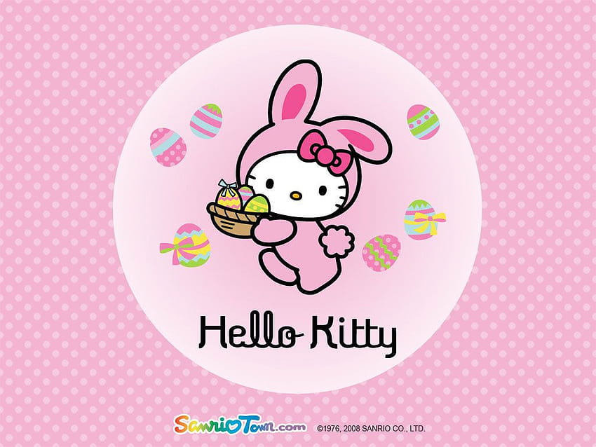 Lista synonimów i antonimów słowa: hello kitty easter, hello kitty spring Tapeta HD