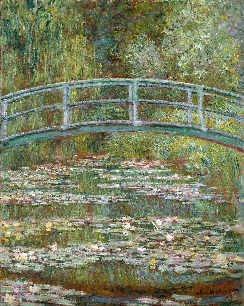 Jembatan di atas Kolam Teratai Air. Claude Monet. 29.100 wallpaper ponsel HD