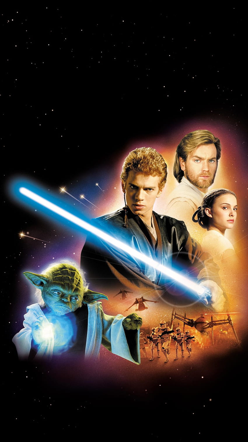 Star Wars: Episode II - Attack of the Clones (2002) Phone . Moviemania. Star wars episodes, Star wars episode ii, Star wars HD phone wallpaper
