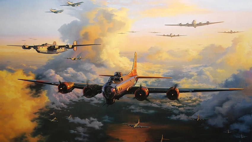 Aircraft military bomber world war ii, WW2 HD wallpaper