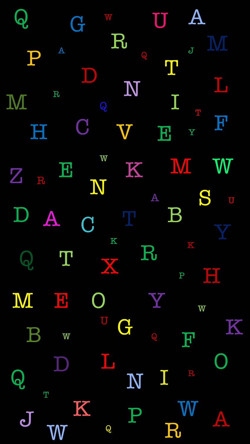 Mehrfarbig, bunt, Muster, Textur, Texturen, Buchstaben, Alphabet HD-Handy-Hintergrundbild