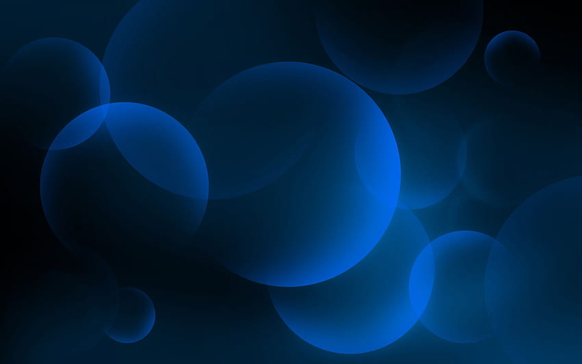 Abstrait de bulles bleues. 彩虹, 球, Bulles noires et bleues Fond d'écran HD