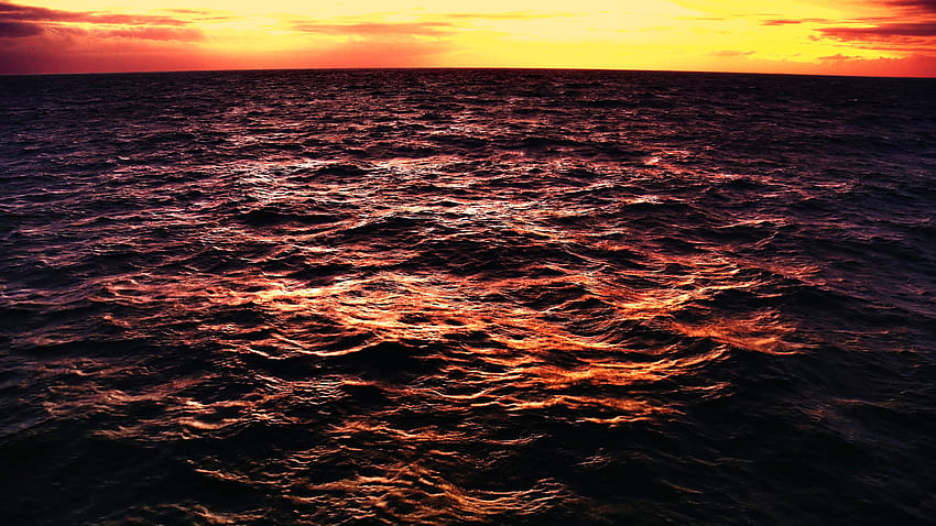 Nature, Sunset, Twilight, Horizon, Ocean, Dusk HD wallpaper