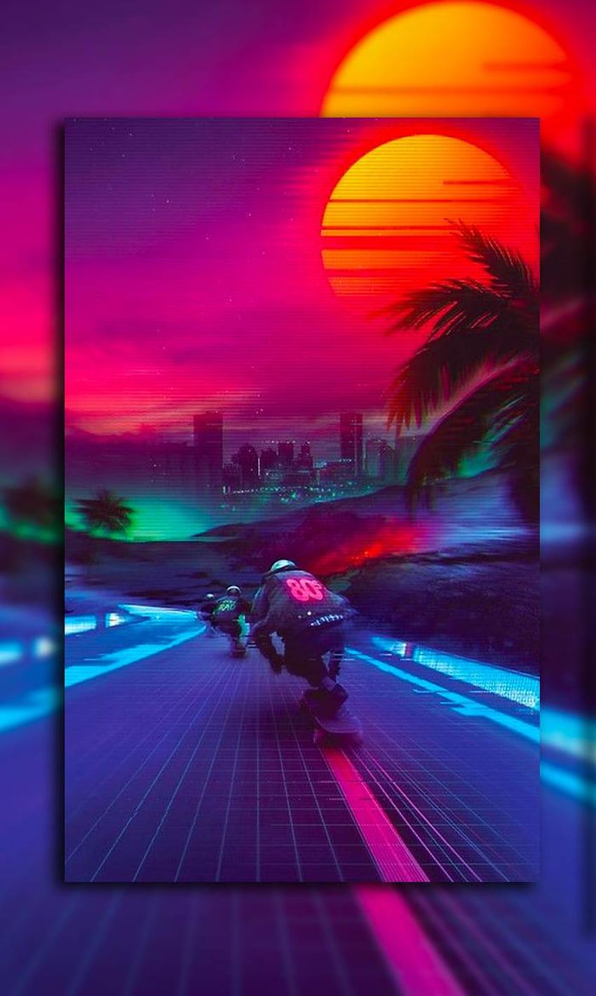 Has been my wallpaper for some time now love the 80s vibe it has   rphonewallpapers