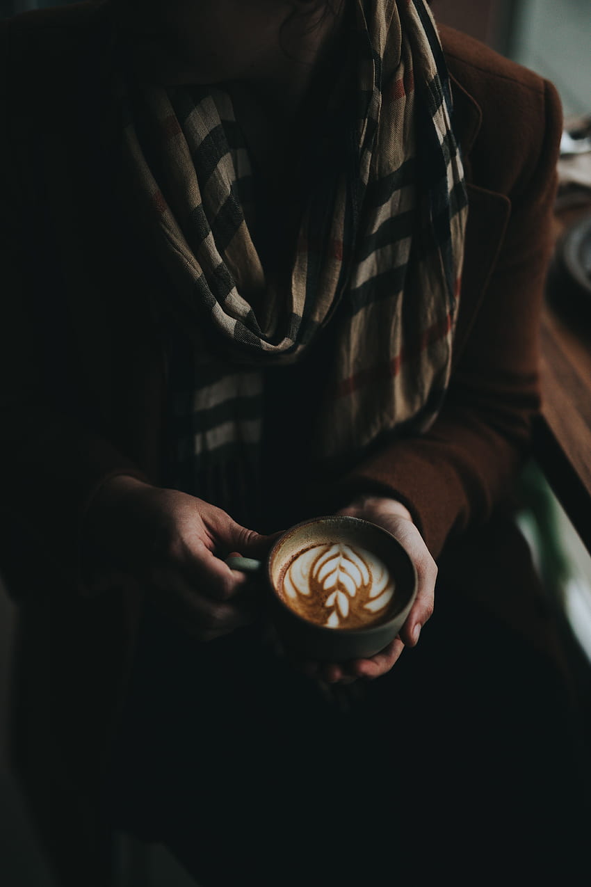 Food, Coffee, Cup, Hands, Cappuccino HD phone wallpaper
