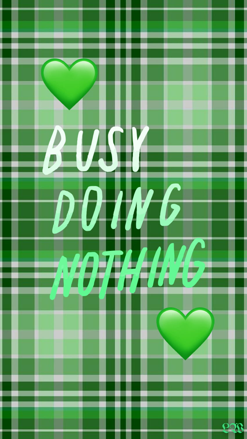 Busy, green, hearts, saying, plaid HD phone wallpaper