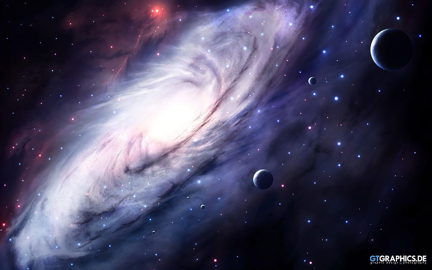 Cosmic View, Galaxien, Planeten, 3d, Tobias Roetsch, Universum, Weltall, Sterne HD-Hintergrundbild