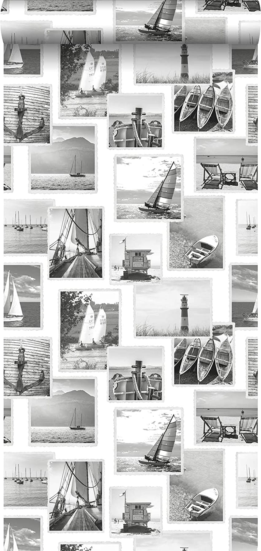 Collage Beach Dark Gray and White - 138956 HD phone wallpaper