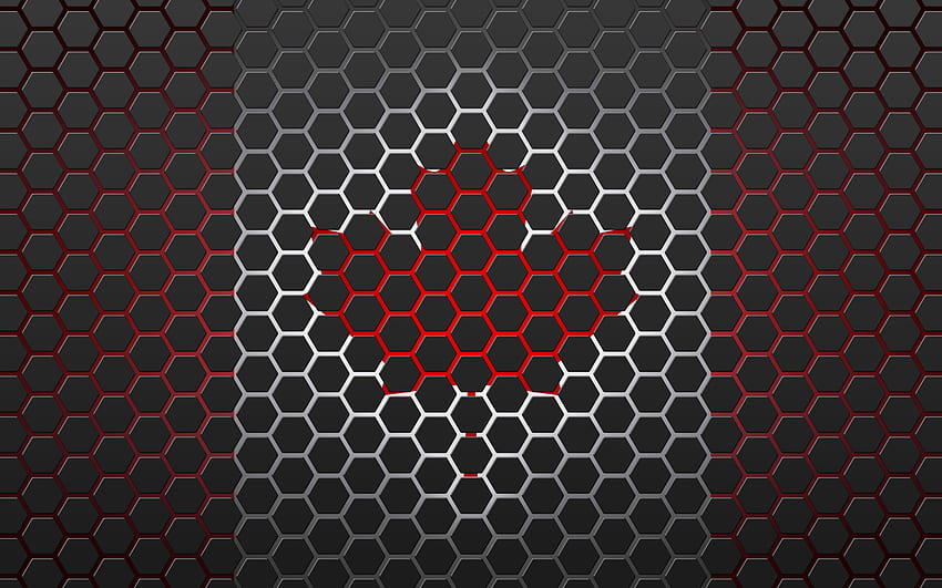 Canada Flag HEX (Hexagon) Full and Background HD wallpaper