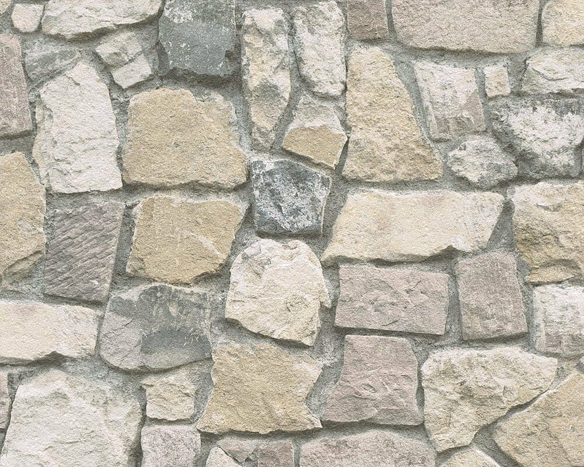 REALISTIC CRAZY PAVING BRICK STONE WALL FEATURE A.S.CREATION 6924 12 HD wallpaper