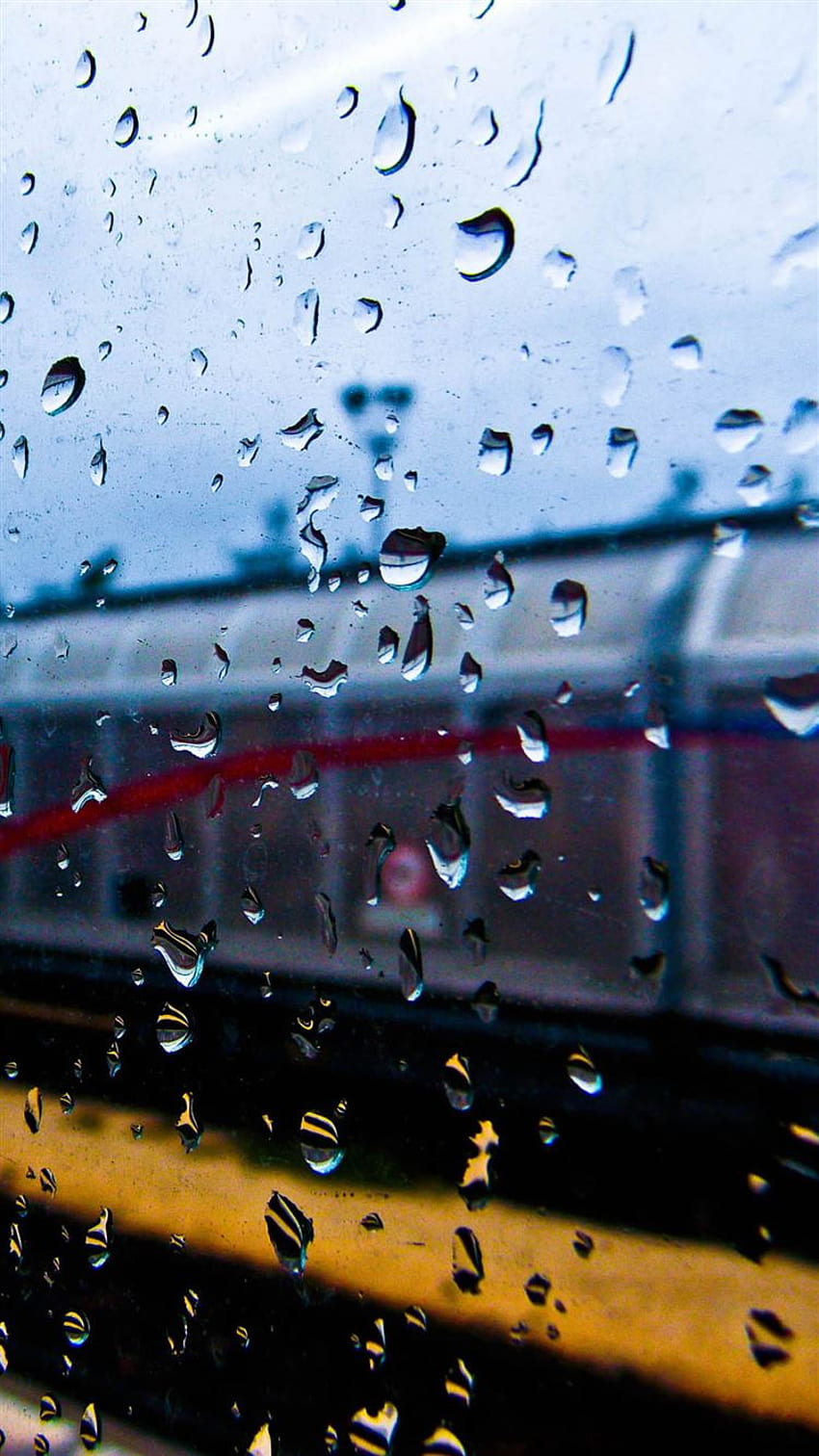 Rainy Train Window iPhone 8 HD phone wallpaper