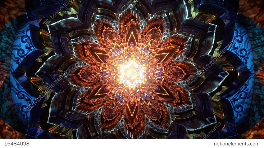 3D-Kaleidoskop-Mandala abstrakter Hintergrund von trippy Art psychedelischer Trance, um das dritte Auge mit zu öffnen HD-Hintergrundbild
