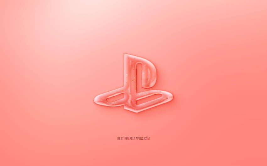 Logo PS4 3D, rosso, logo gelatina PS4 rosso, emblema PS4, arte 3D creativa, PlayStation per con risoluzione . Alta qualità Sfondo HD