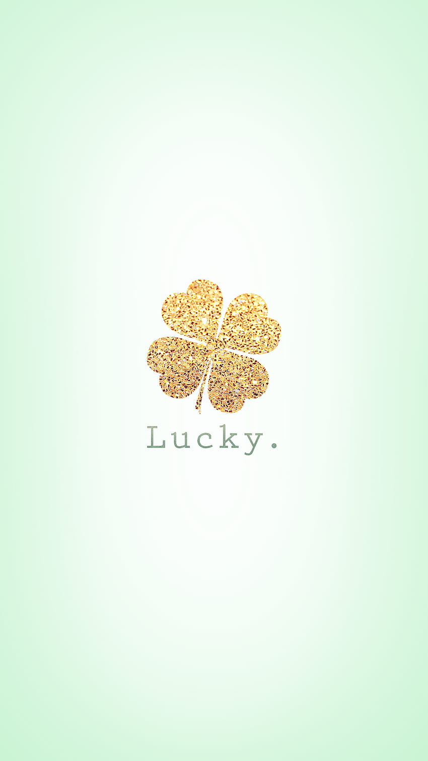 Phone - Lucky Gold Glitter Four Leaf Clover - by BonTon TV - Background w. Leaves iphone, Lucky , Phone HD phone wallpaper