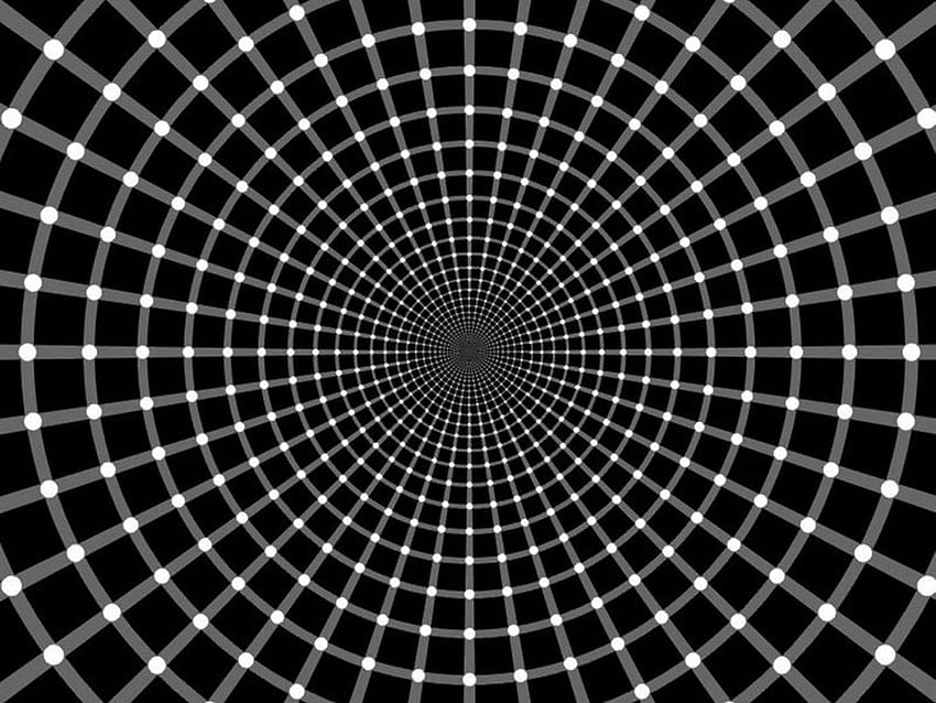 Dawn Brielle sulle illusioni ottiche. Illusione ottica, illusioni ottiche, illusione, illusione in bianco e nero Sfondo HD