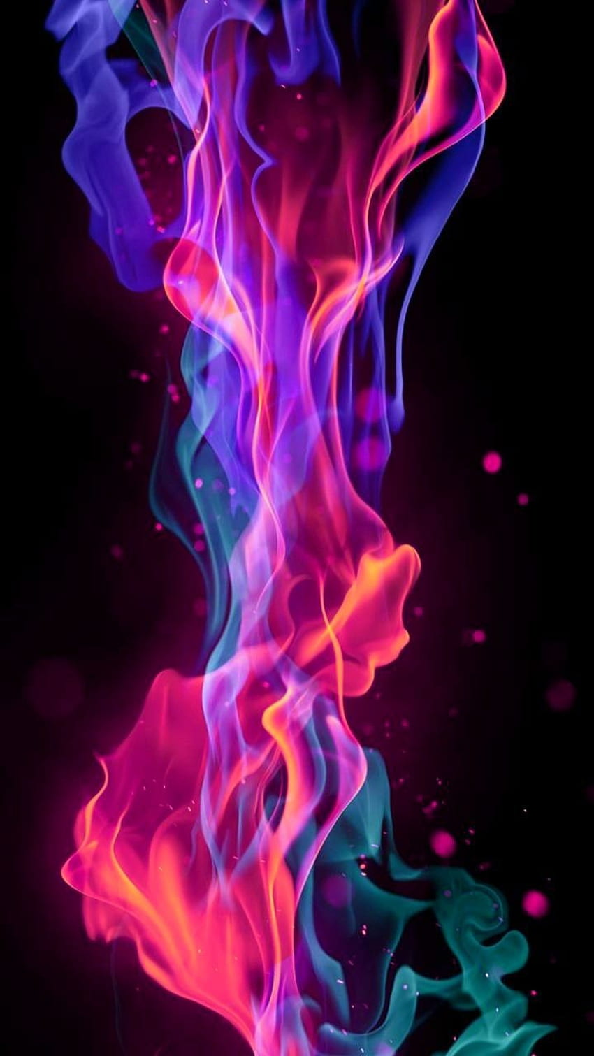 아이폰. 불꽃, 보라색, 화재, 물, 글꼴, 연기 HD 전화 배경 화면