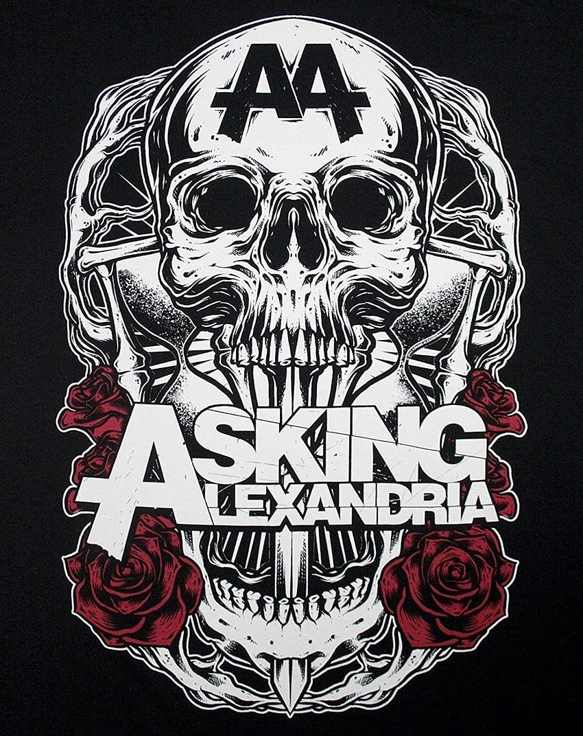 T-shirt in cotone da uomo Asking Alexandria Shadow nel 2021. Asking Alexandria, Metal Posters Art, Alexandria, Asking Alexandria Band Sfondo del telefono HD