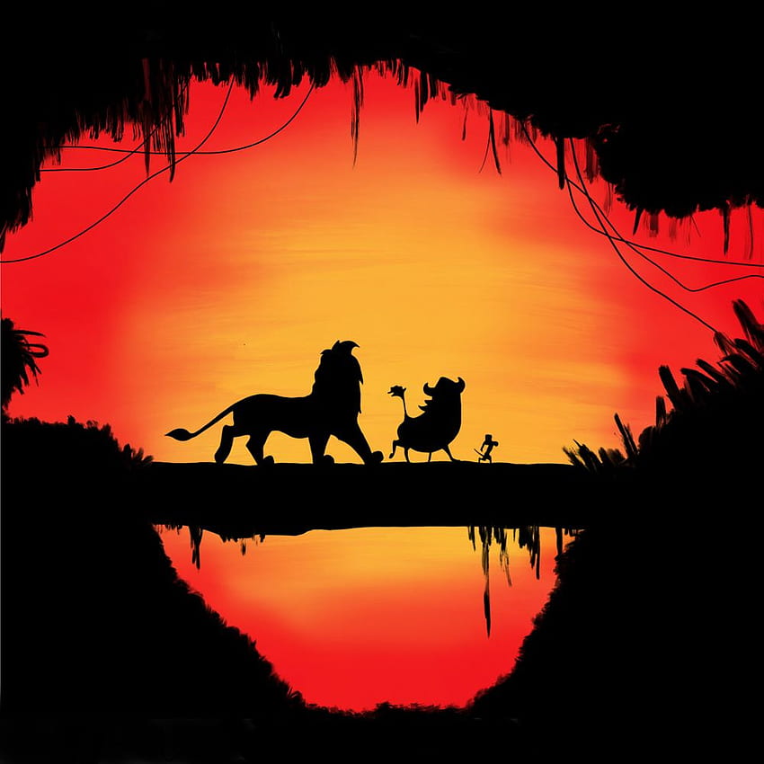 Lion King Sunset Art Print par Chelsea Lea X Small en 2021. Art du Roi Lion, autocollants du Roi Lion, tatouage du Roi Lion Fond d'écran de téléphone HD