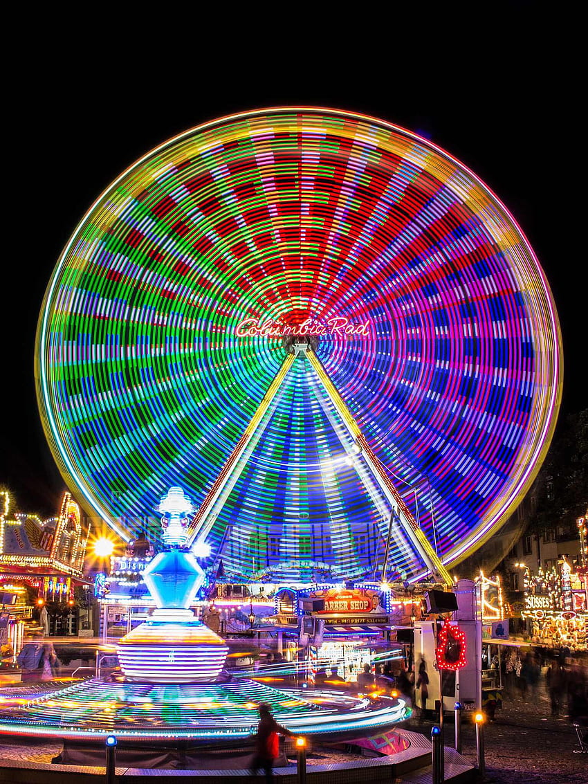 Like if you like carnivals and like colourful, Hipster Ferris Wheel HD phone wallpaper