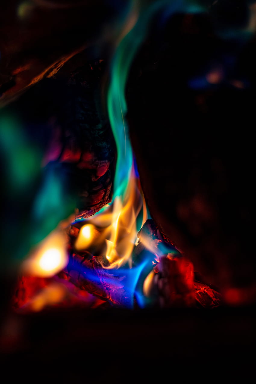 Fire, Bonfire, Dark, Flame, Heat, Fever HD phone wallpaper