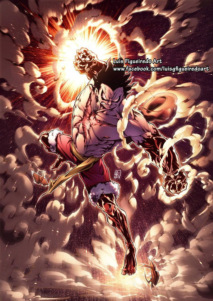 Luffy Gear 4 Snakeman - Looking for an epic fight scene? Look no further than Luffy Gear 4 Snakeman! With its powerful attacks and lightning-fast movements, this form will leave you on the edge of your seat. Don\'t miss out on this amazing display of strength and determination.